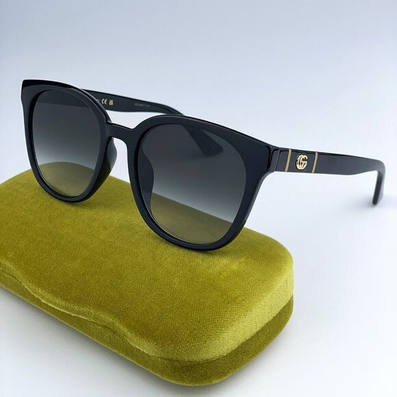 NEW Gucci GG1122SA 001 Black Grey Gradient Women Sunglasses